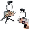 Trépied lumières LED et micro intégré