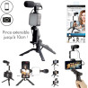Trépied lumières LED et micro intégré