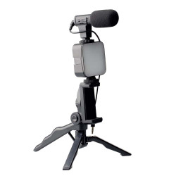 Trépied lumières LED et micro intégré