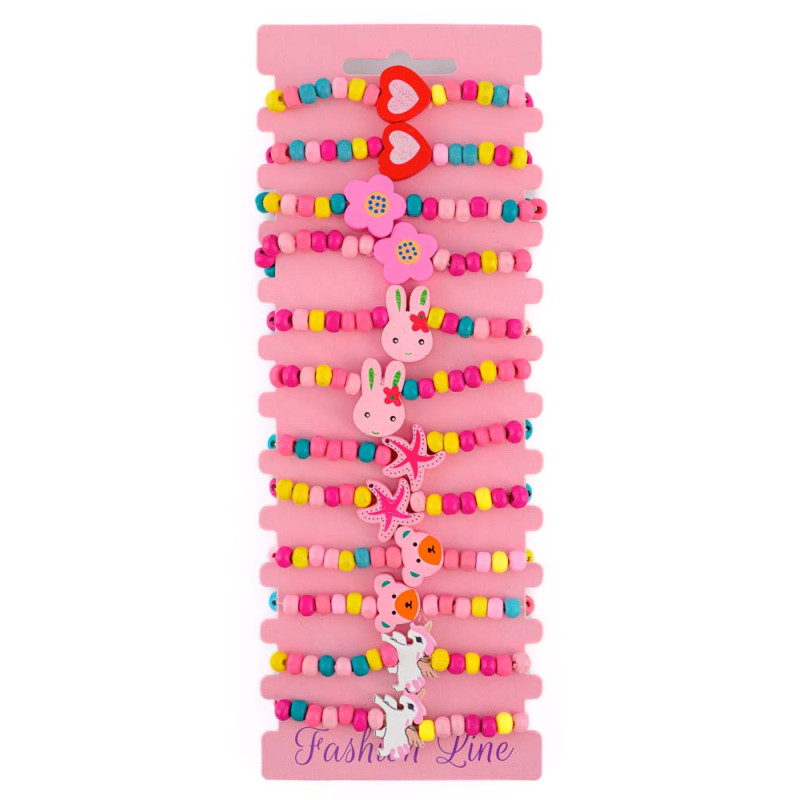 12 Bracelets bois