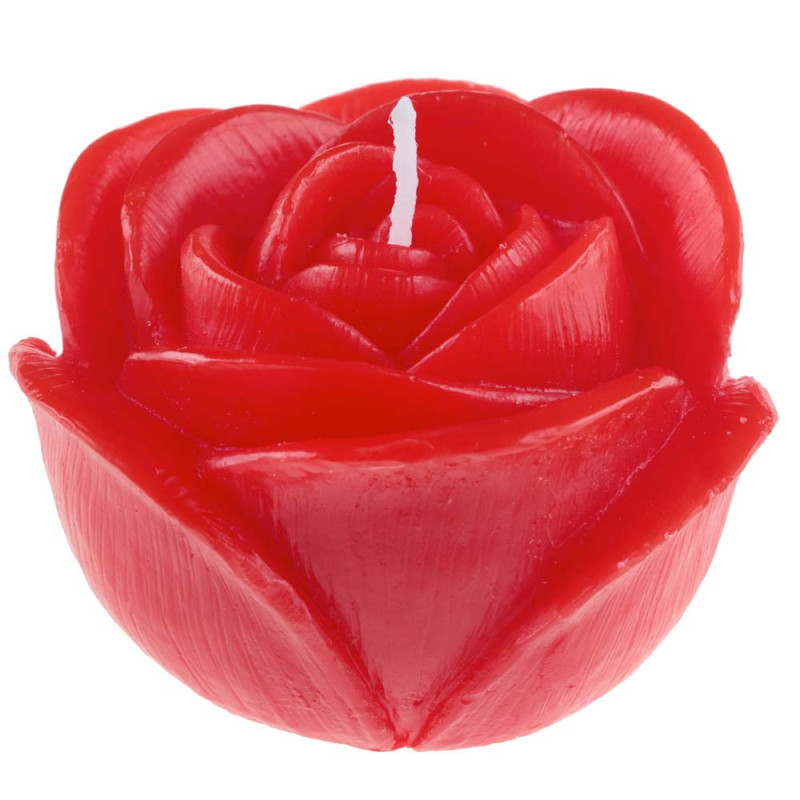 Bougie rose rouge