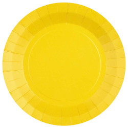 Assiettes rondes jaune