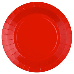 Assiettes rondes rouge