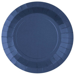 Assiettes rondes bleu