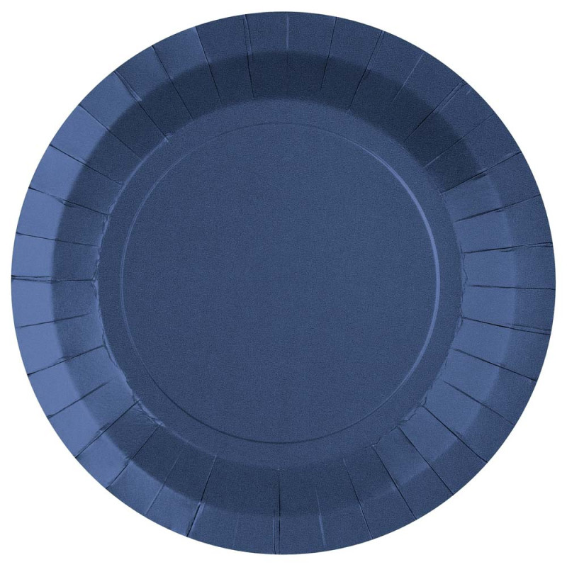 Assiettes rondes bleu