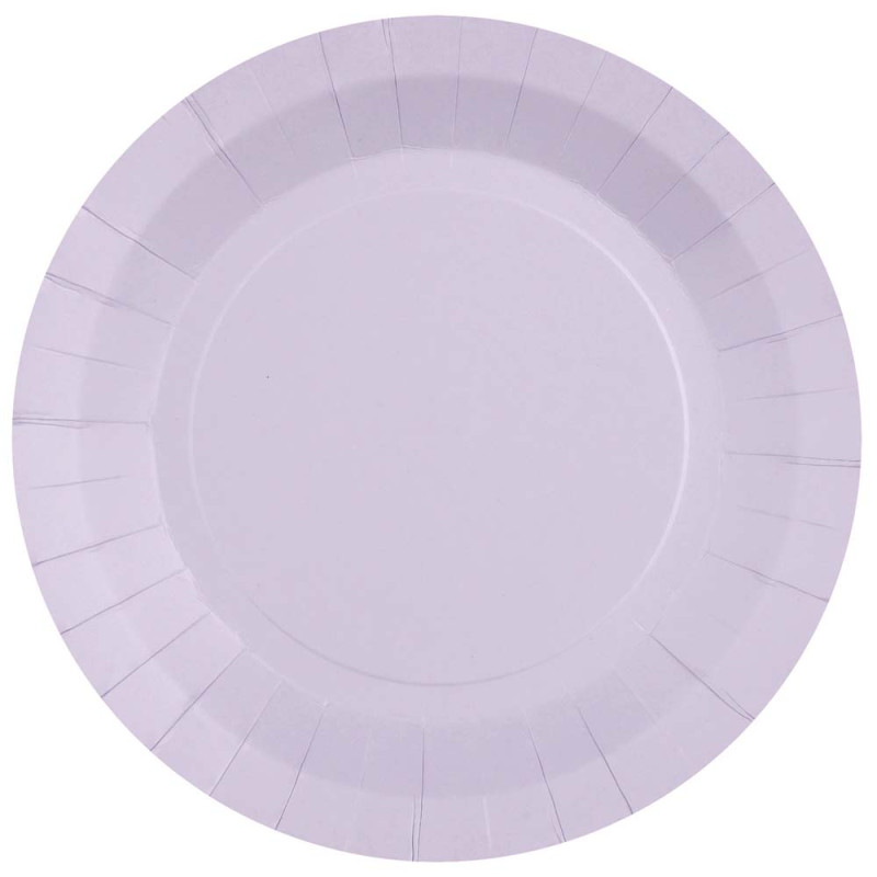 Assiettes rondes parme