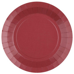 Assiettes rondes bordeaux