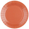 Assiettes rondes terracotta