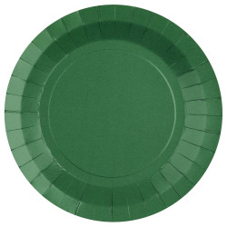 Assiettes rondes vert foncé