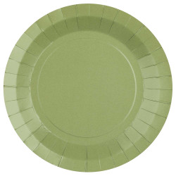 Assiettes rondes sauge