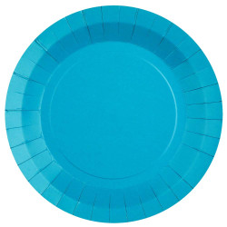 Assiettes rondes aqua