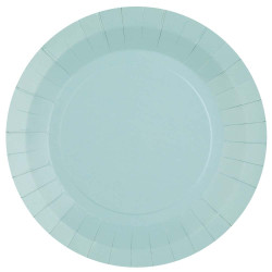 Assiettes rondes bleu clair