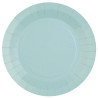 Assiettes rondes bleu clair