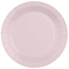 Assiettes rondes rose clair