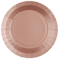 Assiettes rondes rose gold