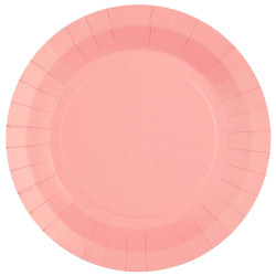 Assiettes rondes rose