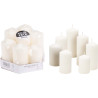 Set 7 bougies blanches