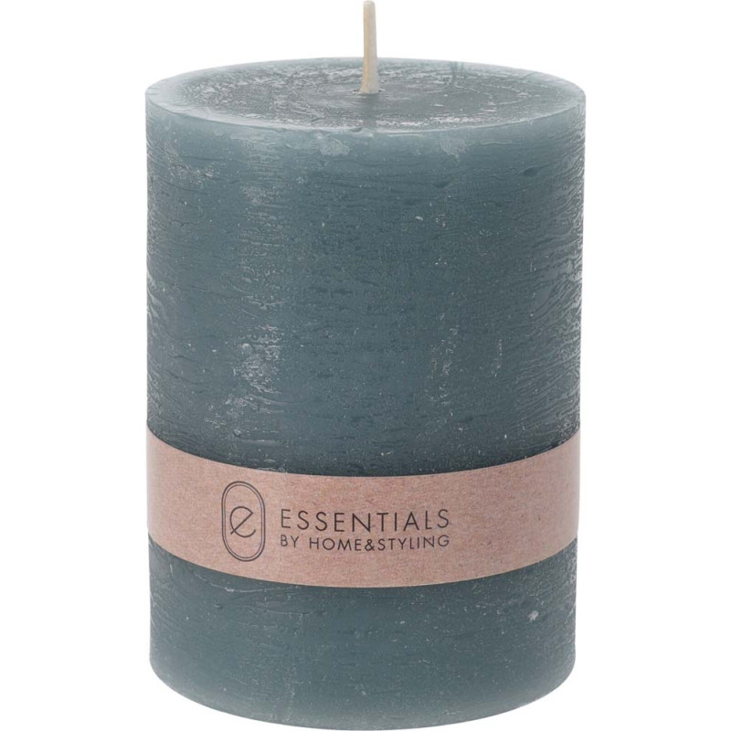 Bougie pilier bleu 8 cm