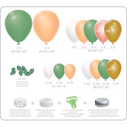 112 Ballons couleurs Vintage et feuillage
