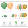 112 Ballons couleurs Vintage et feuillage