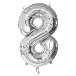 Ballon alu argent 8