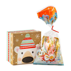 Boite carton carré Noël