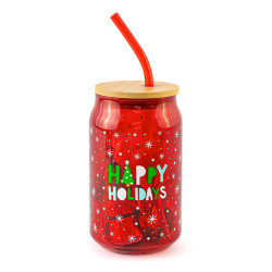 Verre de Noël paille