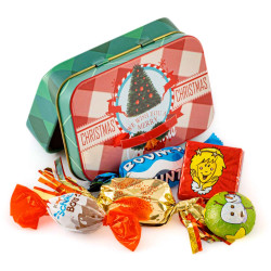 Boite métal rectangle Noël