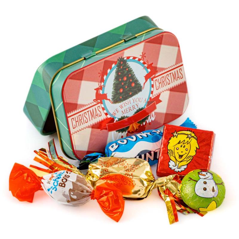 Boite métal rectangle Noël