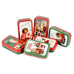 Boite métal rectangle Noël