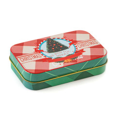 Boite métal rectangle Noël