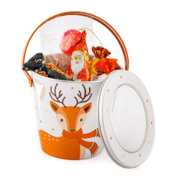 Seau métal Noël