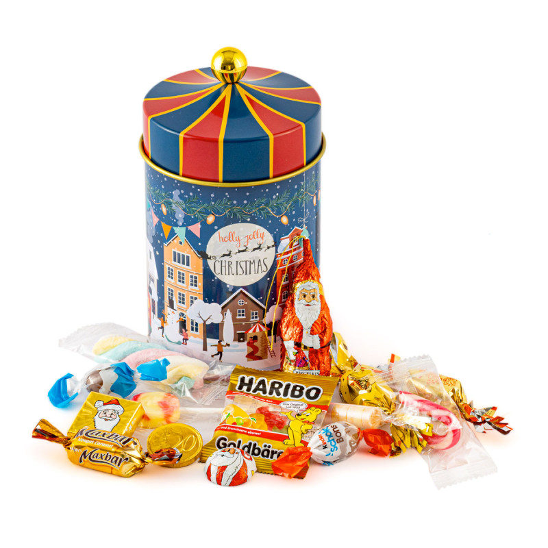 Boite métal carrousel Noël