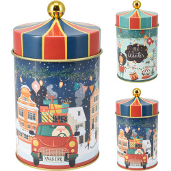 Boite métal carrousel Noël