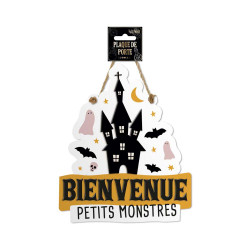 Plaque en bois "Bienvenue...
