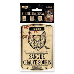6 étiquettes Bouteille Halloween