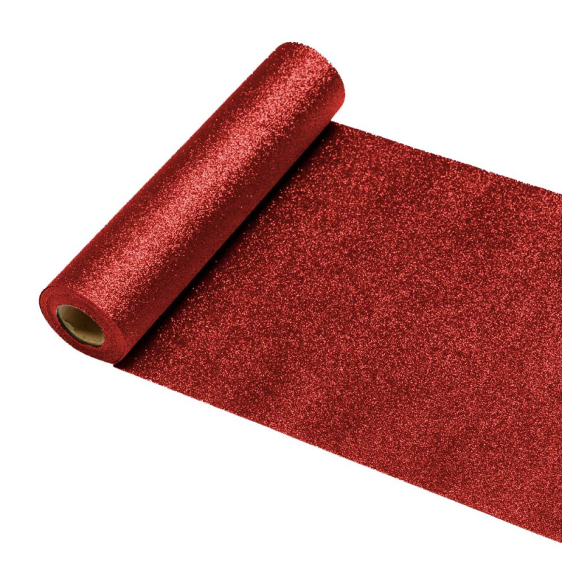 Chemin de table Paillettes Rouge 5m