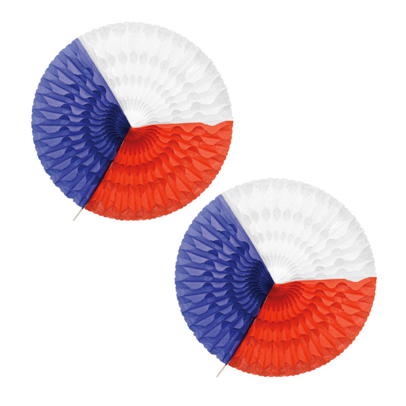 2 Eventails tricolors