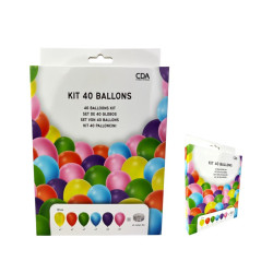 Kit 40 ballons Multicolores
