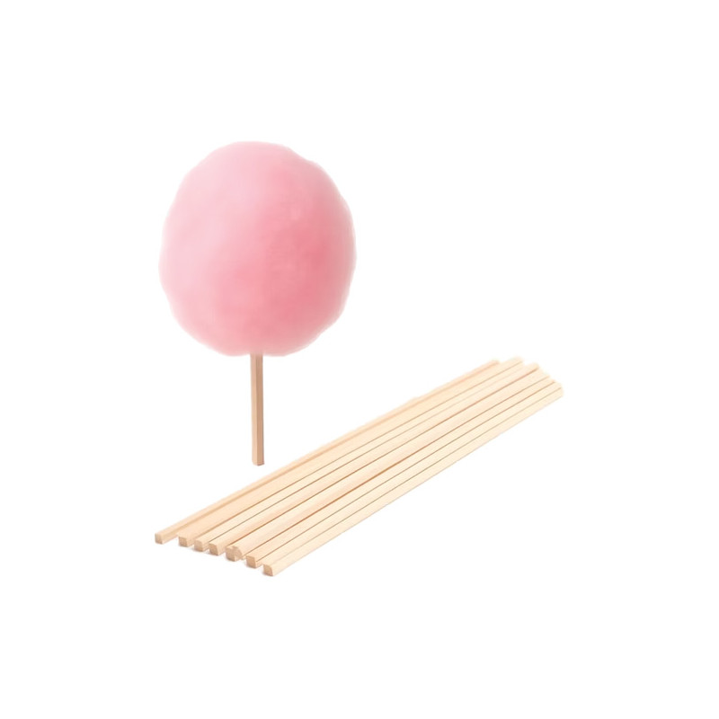 100 Bâtons en bois 28cm Barbe à Papa