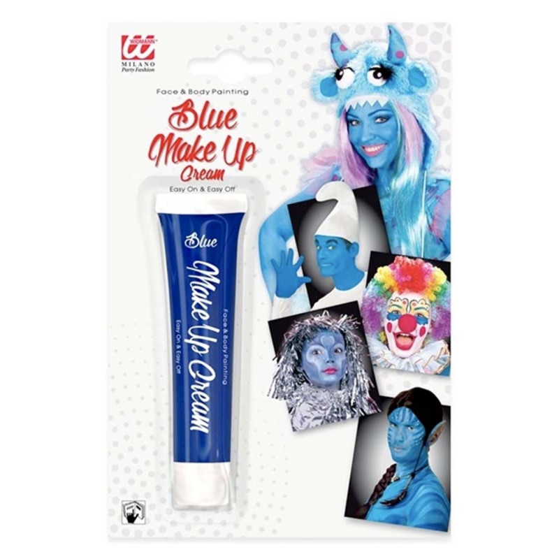 Tube de maquillage bleu