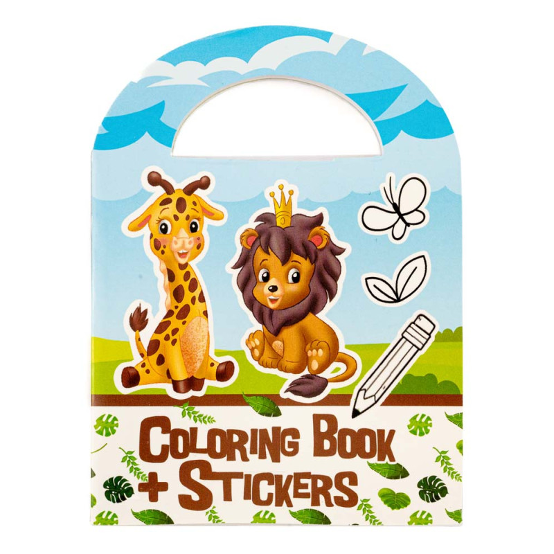 Carnet coloriage + sticker zoo