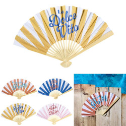 Éventail en bois et papier