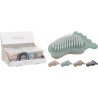 Brosse à ongles, forme pied, coloris assortis
