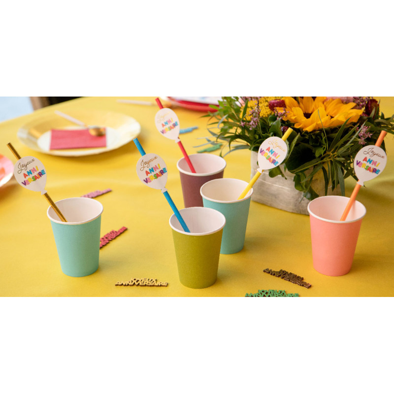 Gobelets carton couleur