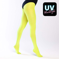 Collant opaque jaune fluo 