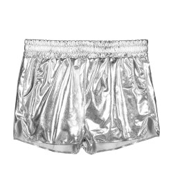 Short Metallisé Argent L/XL