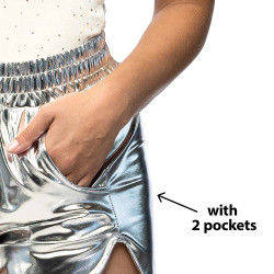 Short Metallisé Argent L/XL