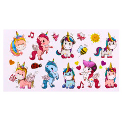 Carte stickers Licorne