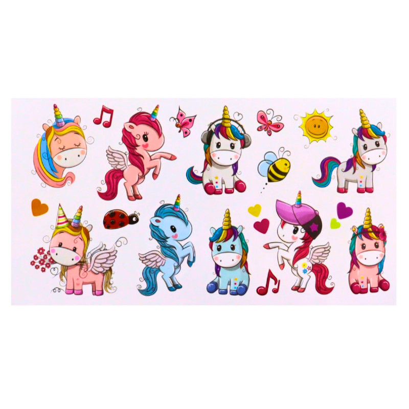 Carte stickers Licorne